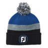 FOOTJOY POM POM HAT - BLACK/GREY/ROYAL