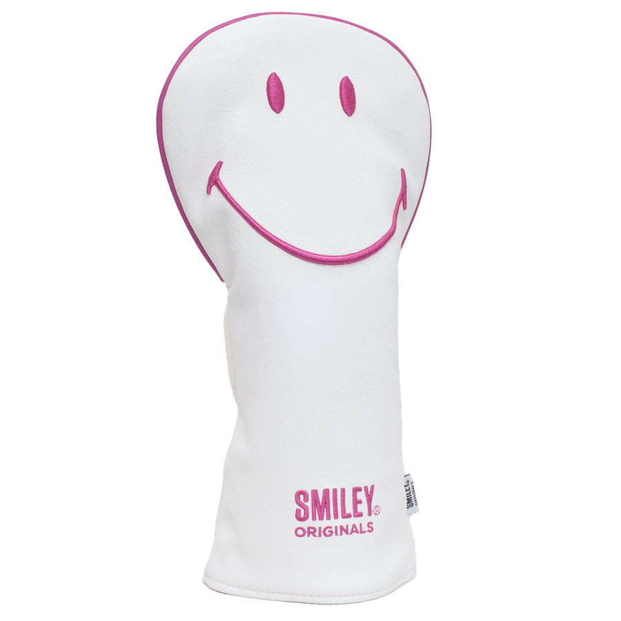 KRAVE Smiley Classic Driver Headcover White/Pink