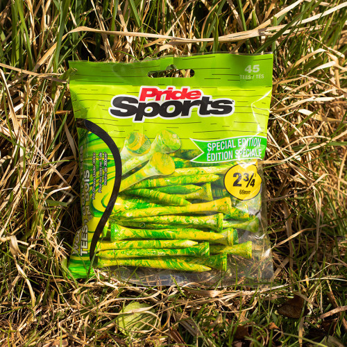 PRIDE SPORTS TEES 2 3/4 SPLATTER GREEN/YELLOW