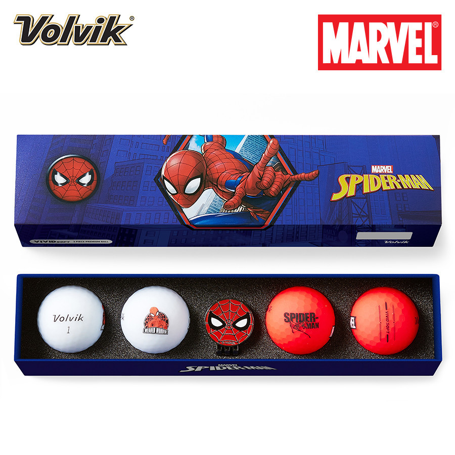 Volvik VIVID SOFT Marvel Avengers 4.0 - Golf Ball & Marker Gift Set