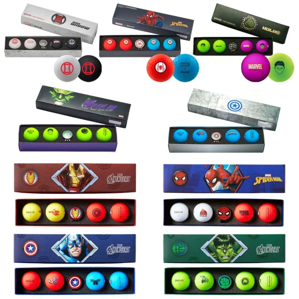 Volvik VIVID SOFT Marvel Avengers 4.0 - Golf Ball & Marker Gift Set
