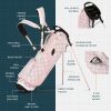 Sunday Golf El Camino Stand Bag - Pink Checkered