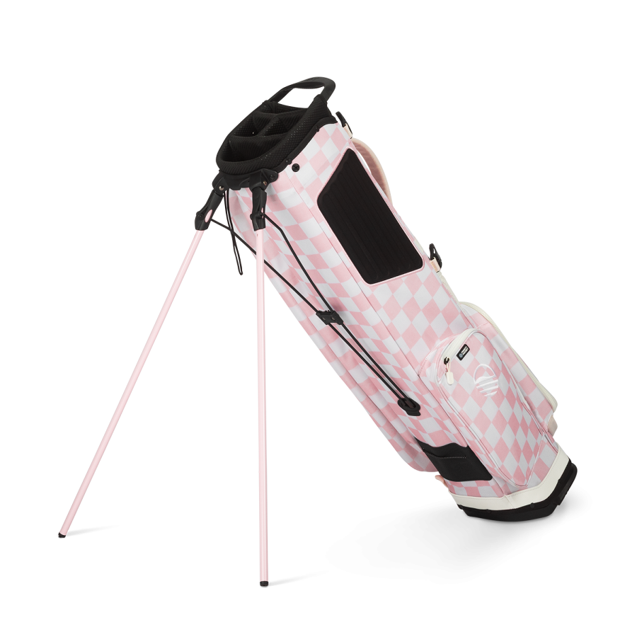 Sunday Golf El Camino Stand Bag - Pink Checkered