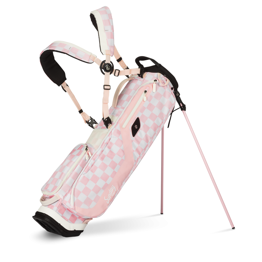 Sunday Golf El Camino Stand Bag - Pink Checkered