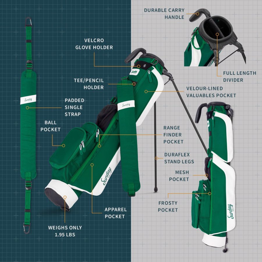 Sunday Golf LOMA Stand Bag - Evergreen