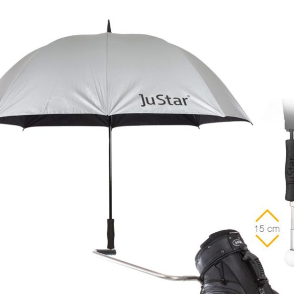JuStar Telescopic Umbrella - Silver UV