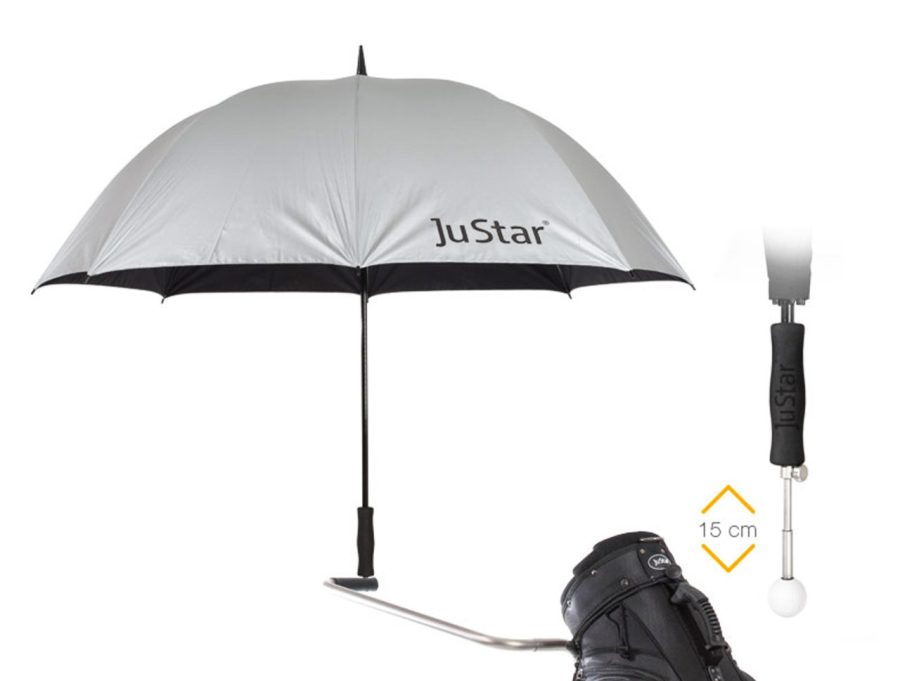 JuStar Telescopic Umbrella - Silver UV